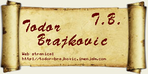 Todor Brajković vizit kartica